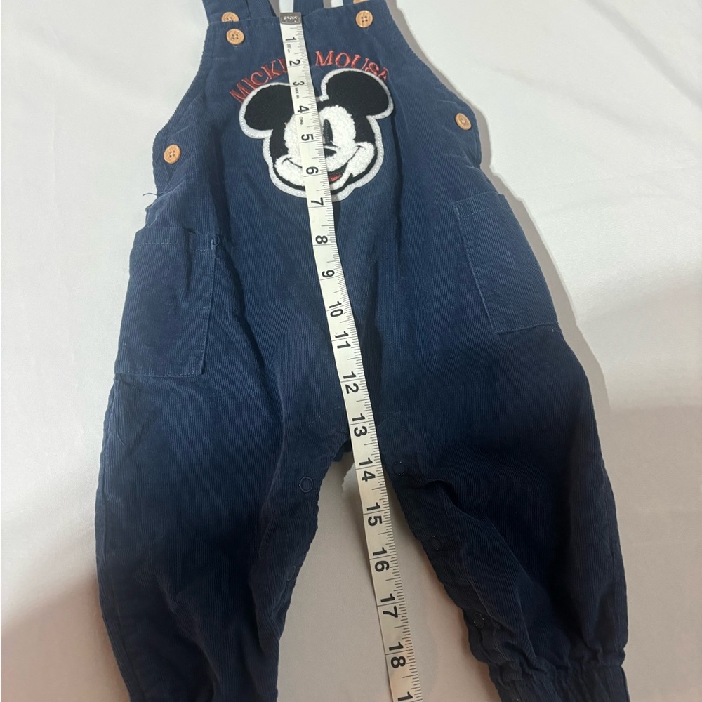 Disney Mickey Mouse Corduroy Baby Overalls - Navy 12 Months - Picture 7 of 10